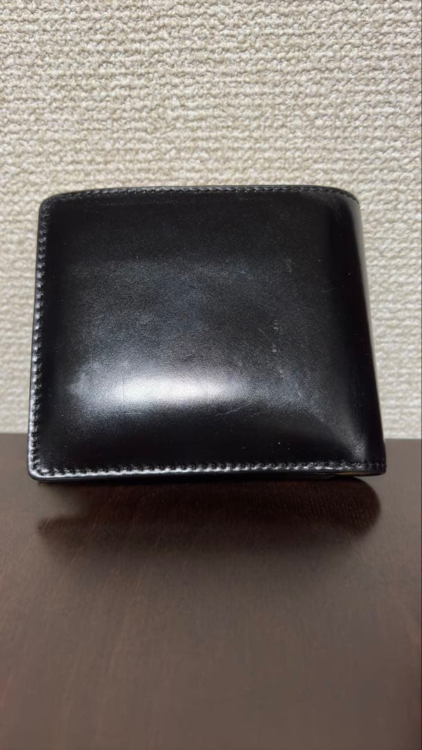 CIMABUE 黒 コードバン 二つ折り財布