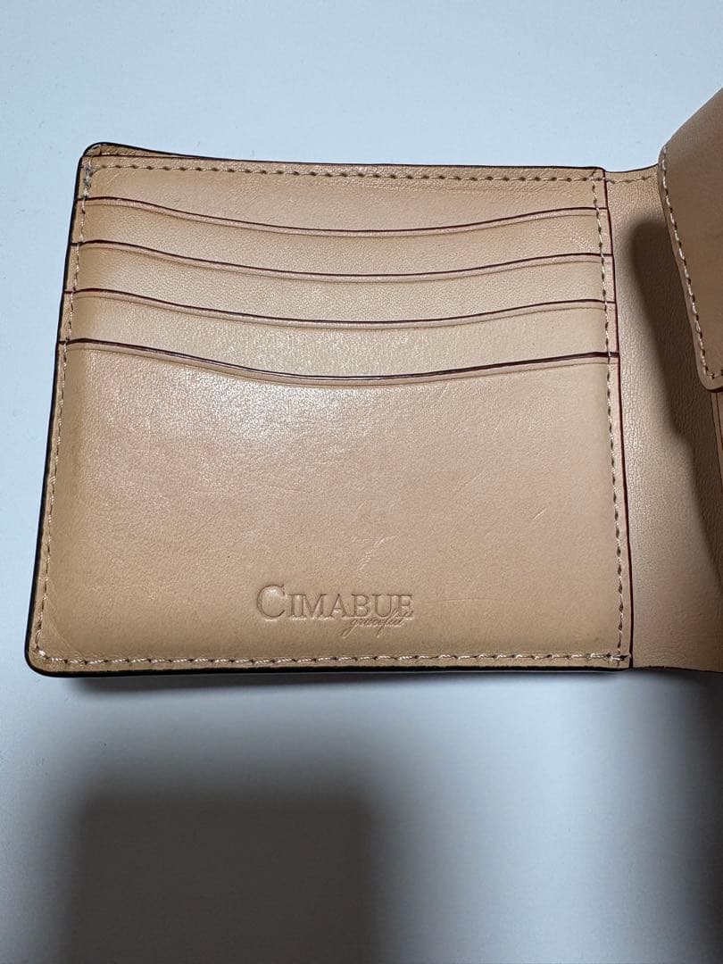 CIMABUE 黒 コードバン 二つ折り財布
