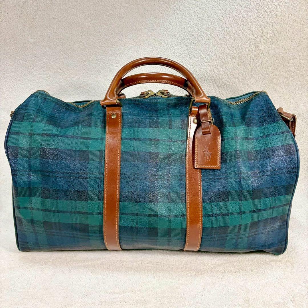 【美品✨】ポロラルフローレン　ボストンバッグ　旅行カバン 2way 大容量PVC