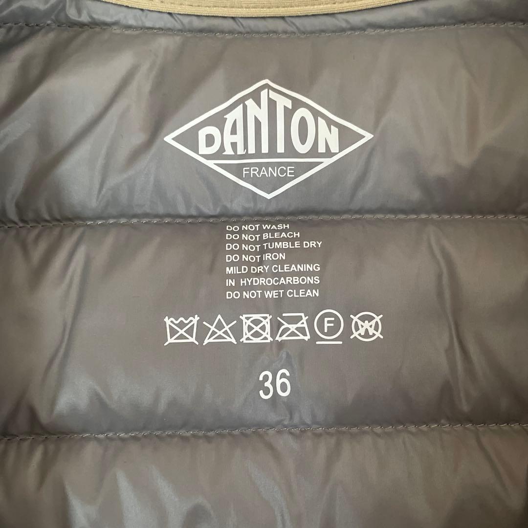 DANTON ベージュ ダウンベスト 36