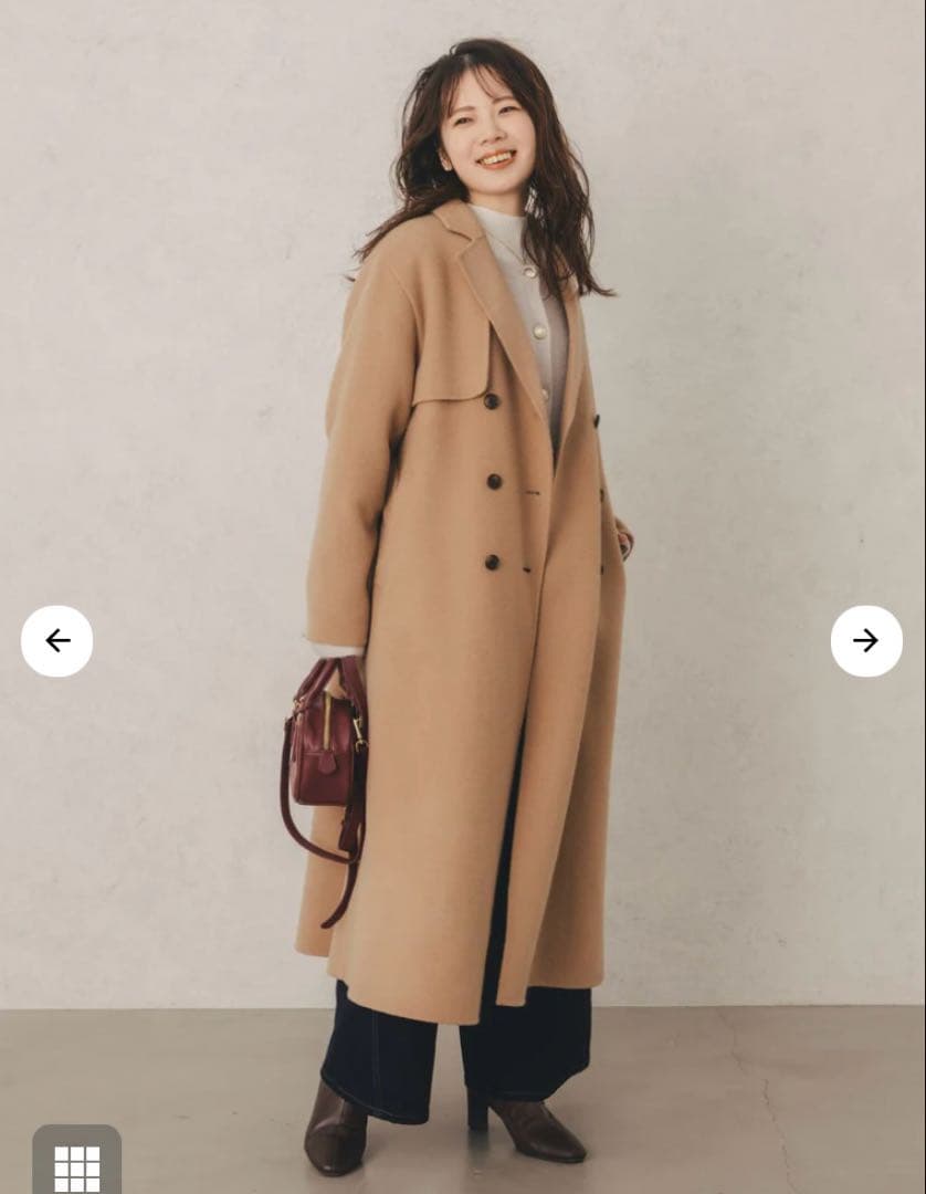 COHINA コヒナ ウールリバートレンチコート