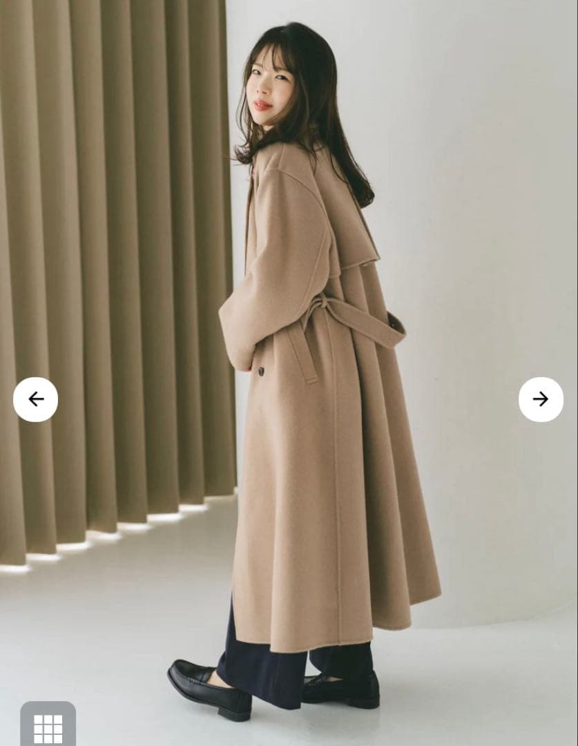 COHINA コヒナ ウールリバートレンチコート