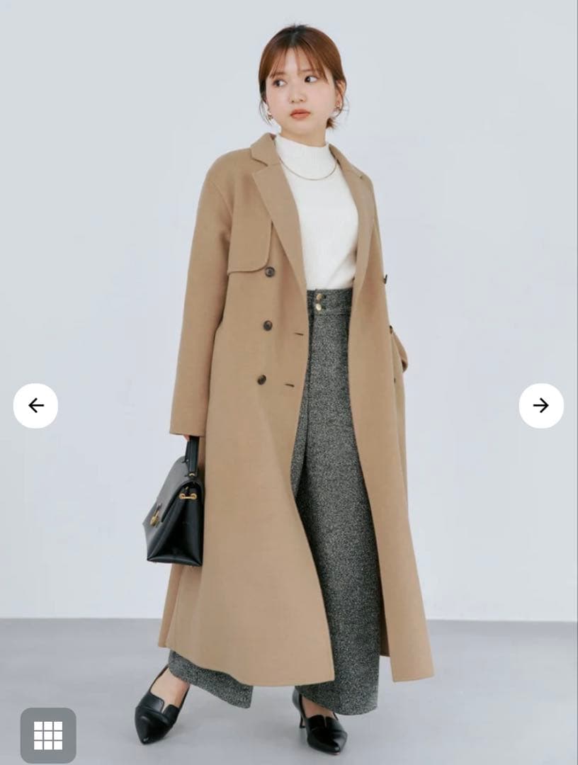 COHINA コヒナ ウールリバートレンチコート