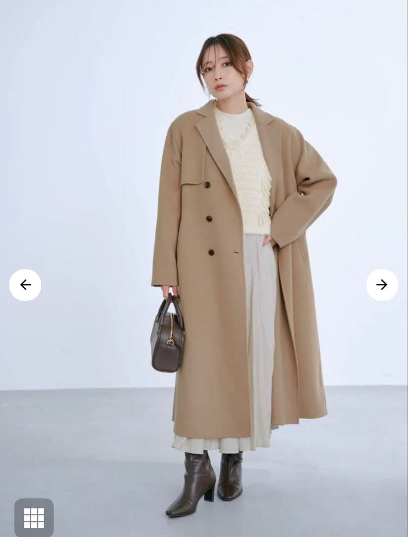 COHINA コヒナ ウールリバートレンチコート