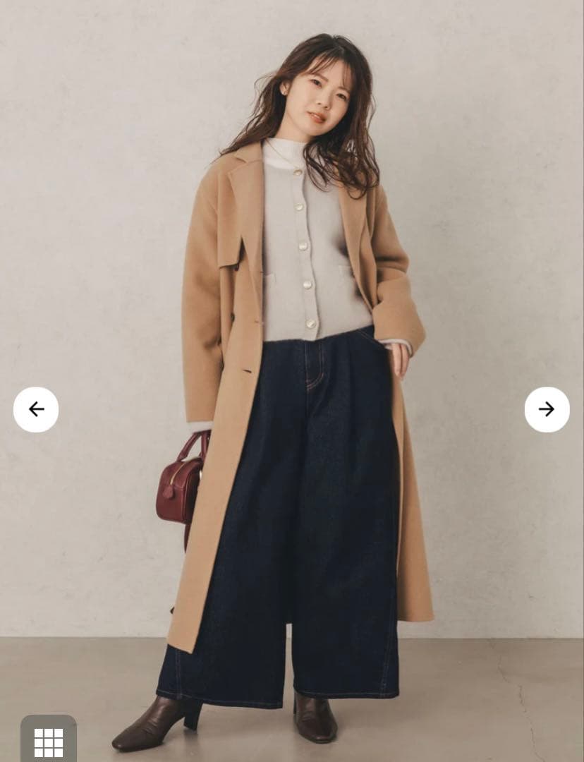 COHINA コヒナ ウールリバートレンチコート