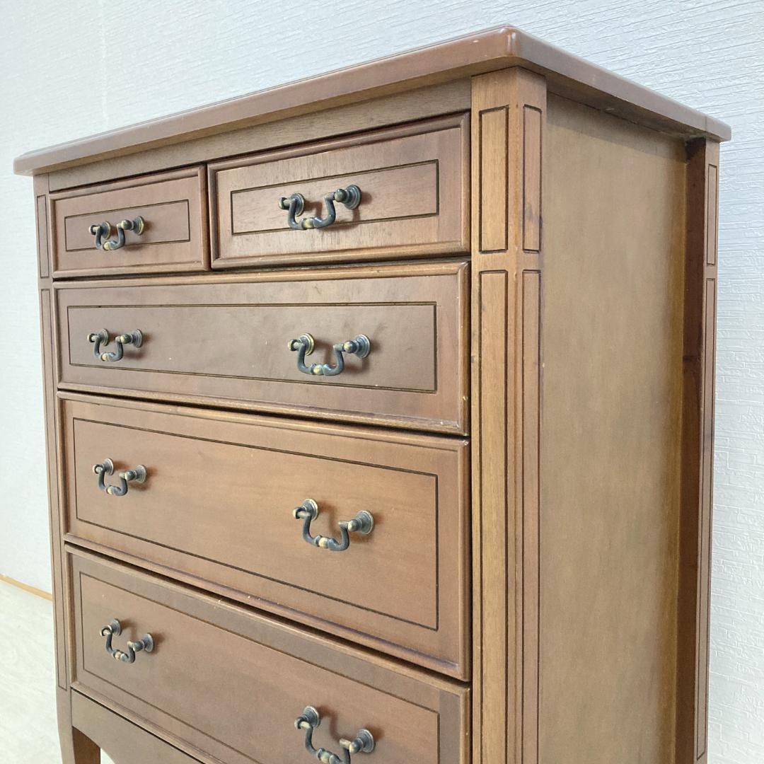 アンティーク調　クラシック　４段チェスト　整理箪笥　収納