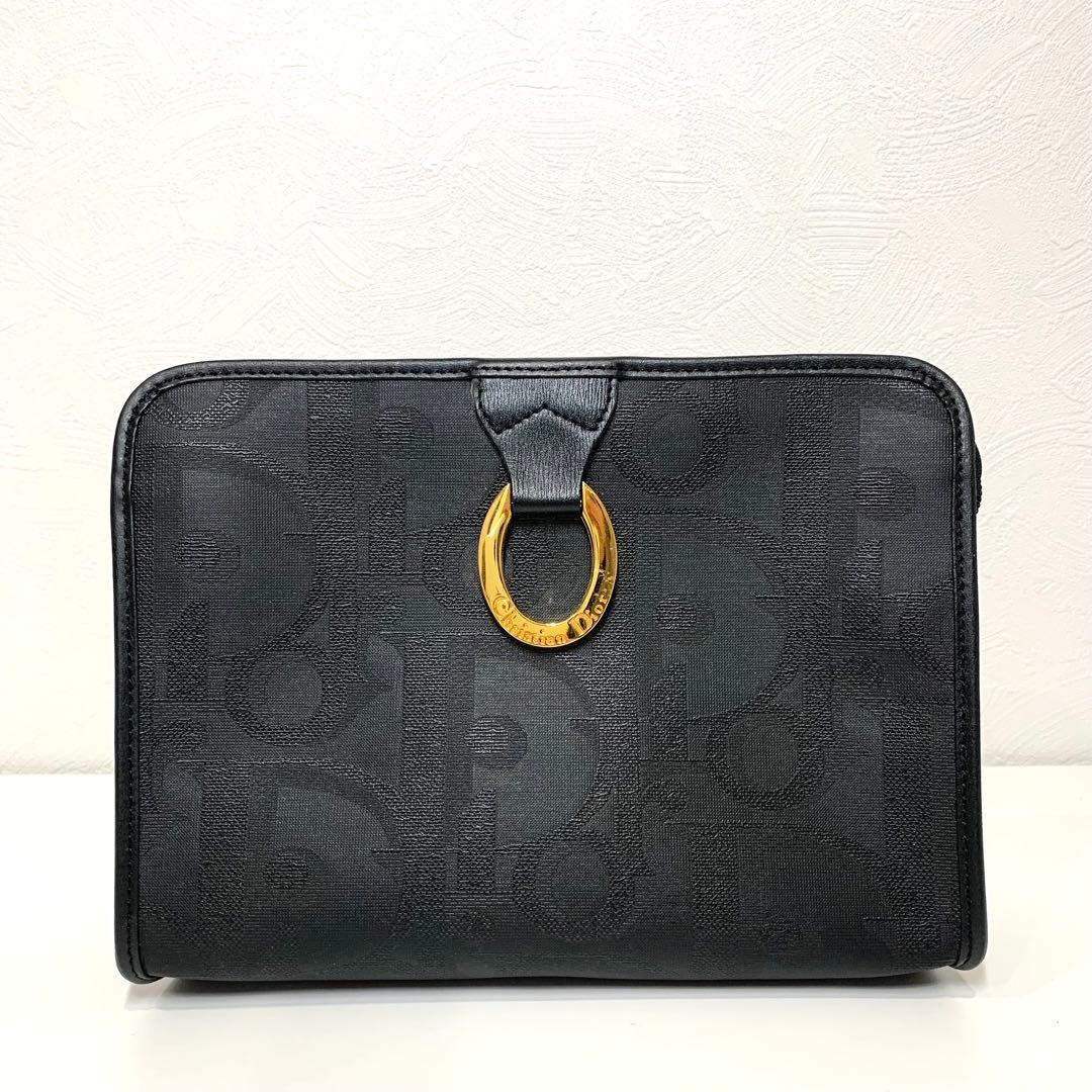 クリスチャン ディオール　オーバル トロッター PVC ハンド クラッチ バッグ