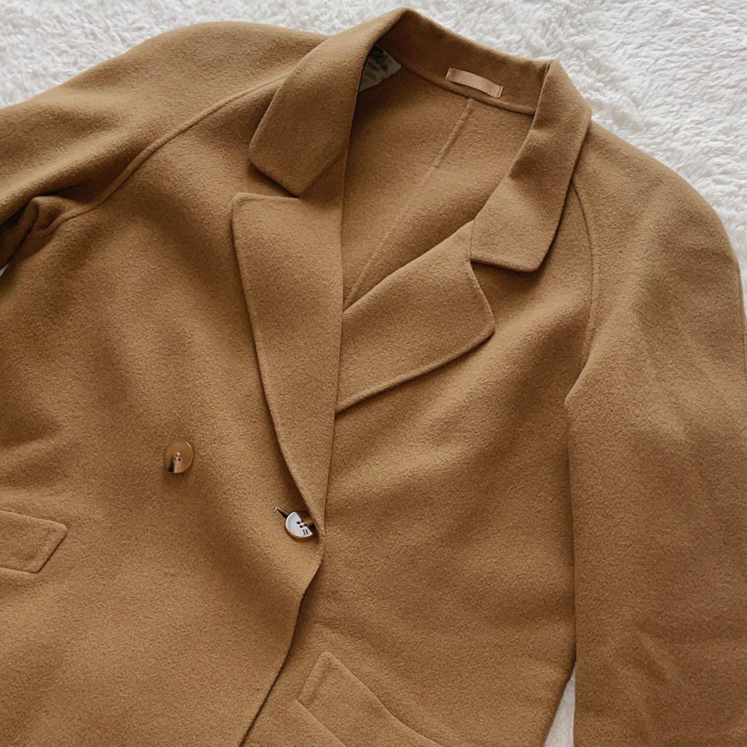 ヴィンテージ　バーバリー　ロングチェスター　リバーコート　ウールカシミヤL