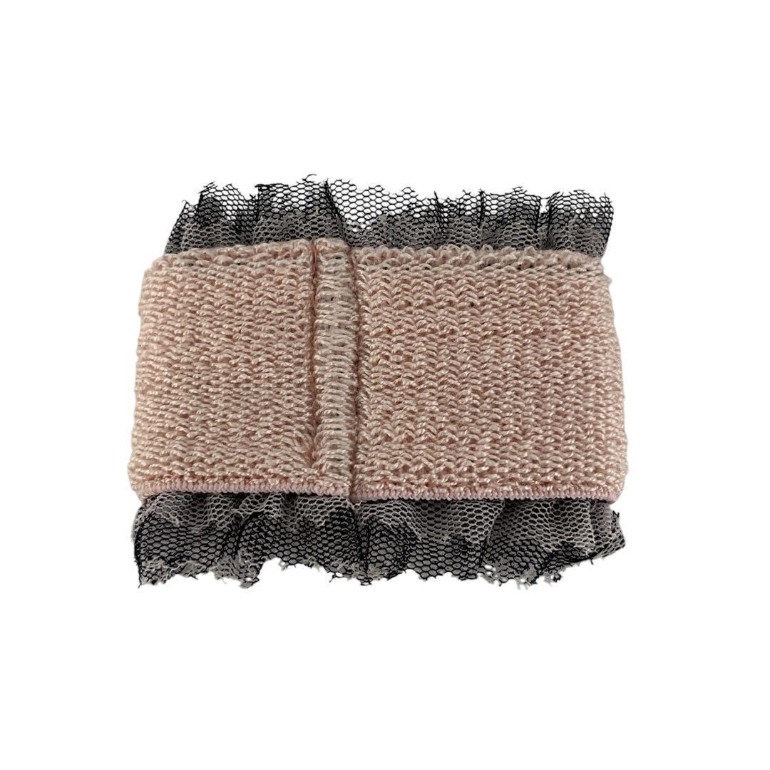 美品　CHANEL シャネル　リストバンド　ココマーク　パイル　レース　フリル