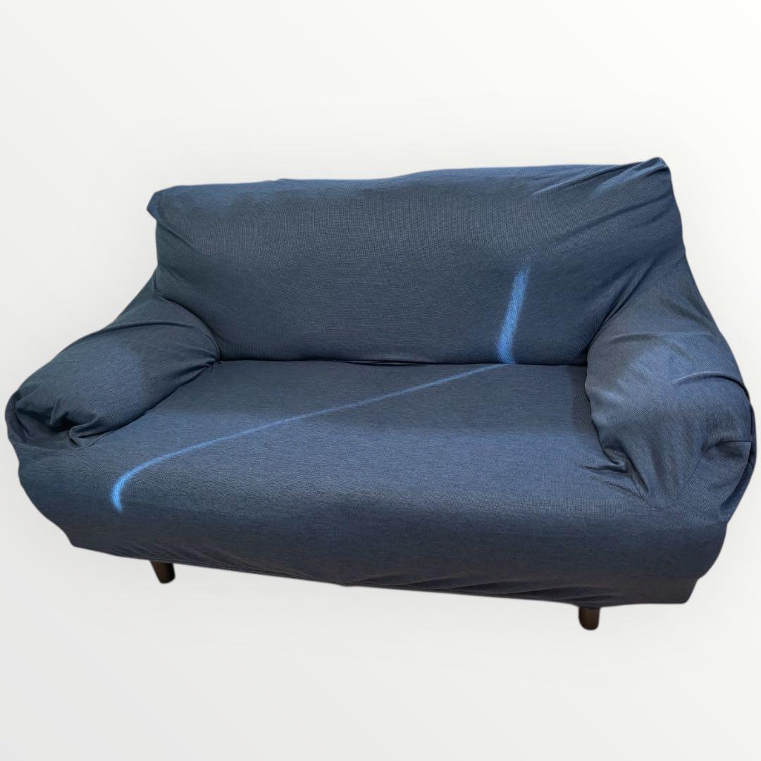 ニトリ　グレー 2人掛けソファ 取り外し可能カバー