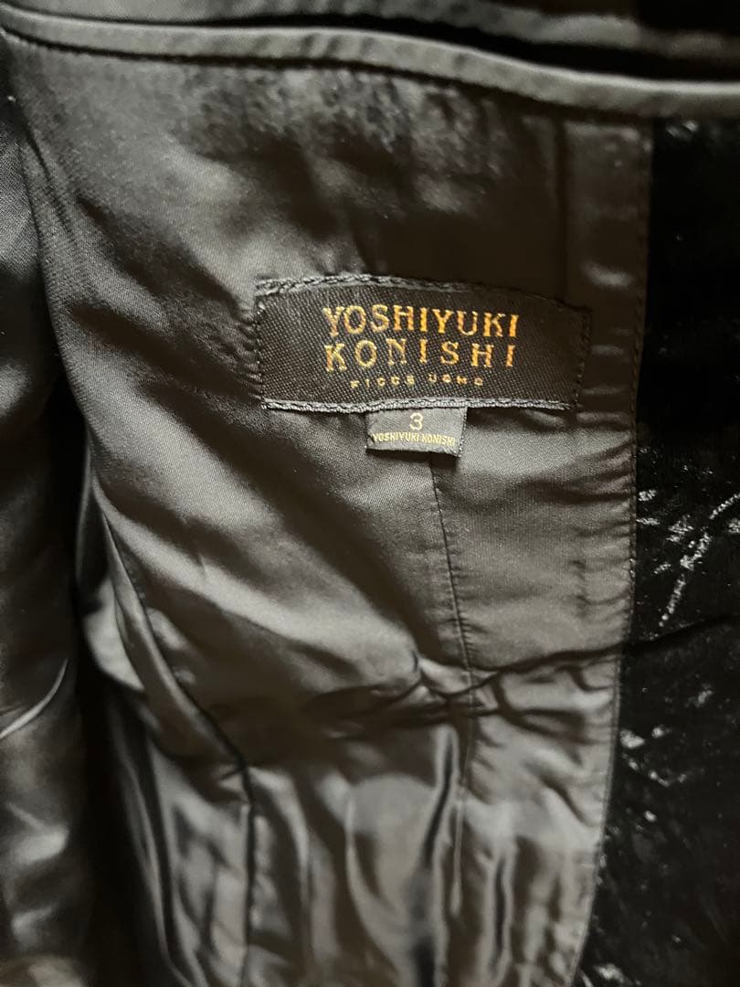 ヴィンテージ　激レア　FICCE ヨシユキコニシ　刺繍　ベルベット　ロングコート