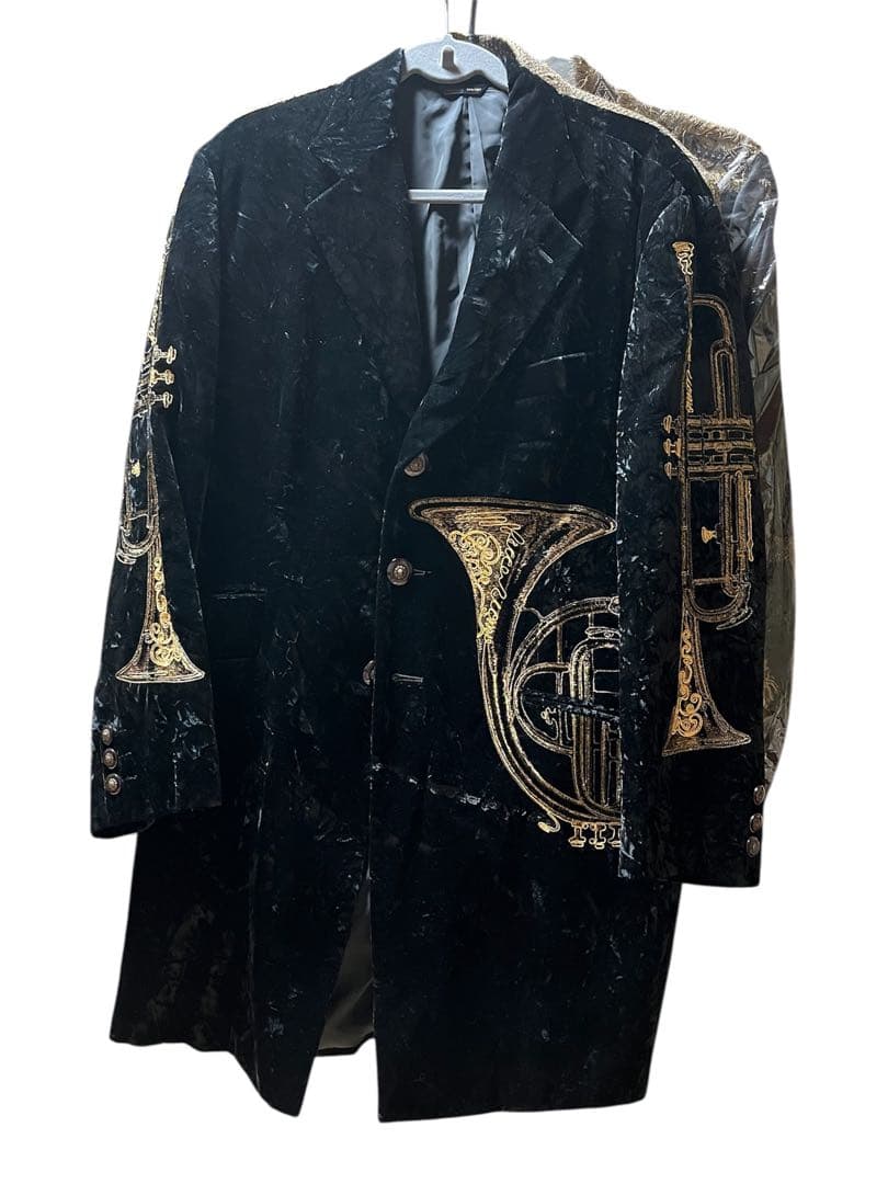 ヴィンテージ　激レア　FICCE ヨシユキコニシ　刺繍　ベルベット　ロングコート