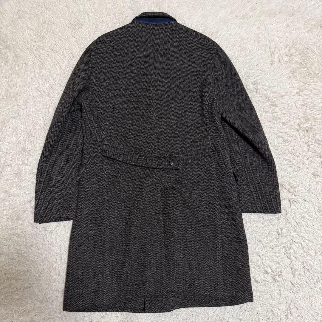 最高級極美品XLサイズ相当　ボリオリ　DOVER チェスターコート　ヘリンボーン