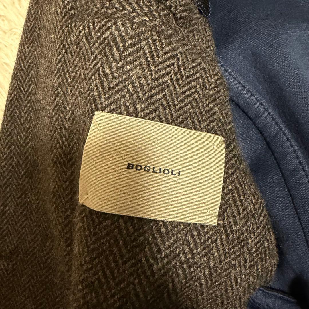 最高級極美品XLサイズ相当　ボリオリ　DOVER チェスターコート　ヘリンボーン