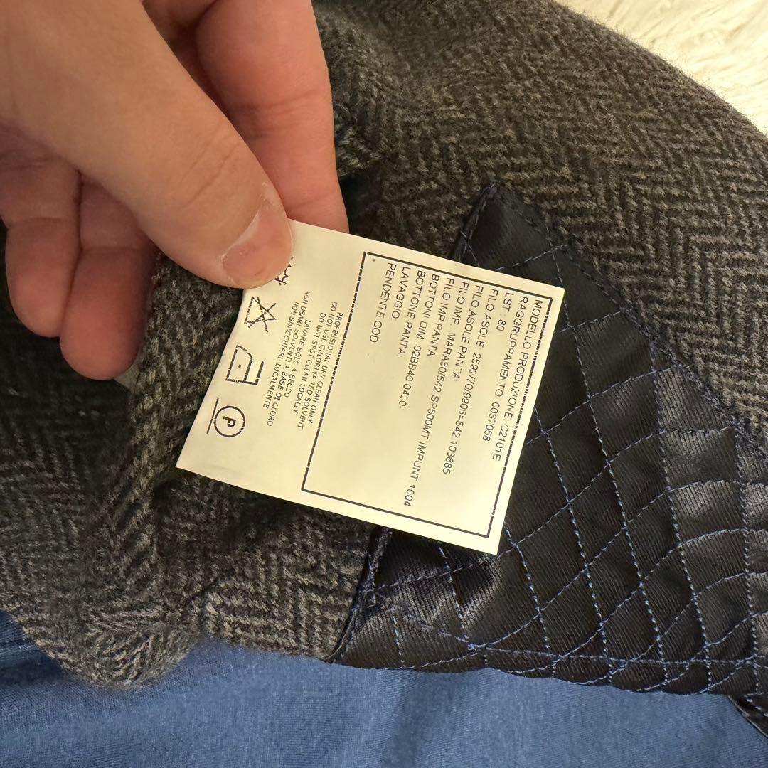 最高級極美品XLサイズ相当　ボリオリ　DOVER チェスターコート　ヘリンボーン