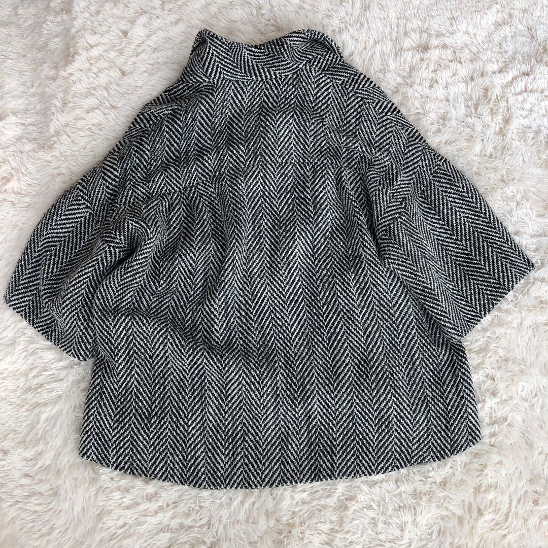 Glambグラムヘリンボーンビッグジャケットウール混