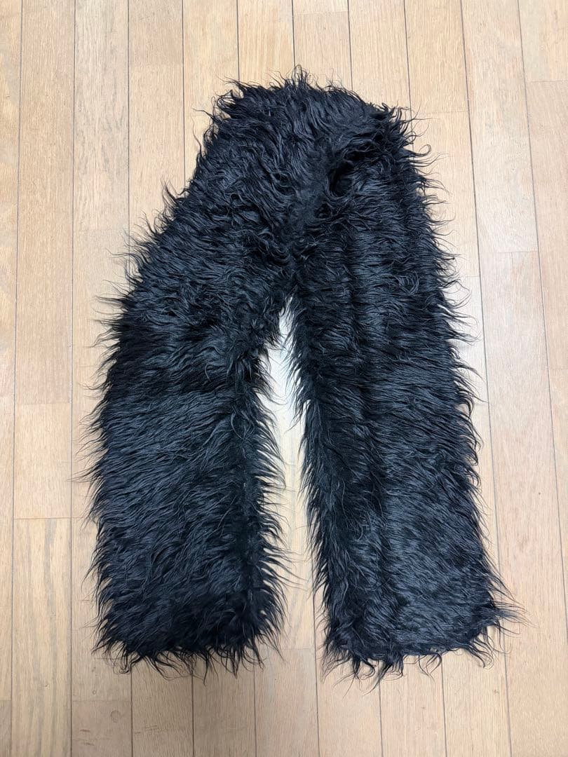 小物 OUR LEGACY FLOSS SCARF Black Fake Fur