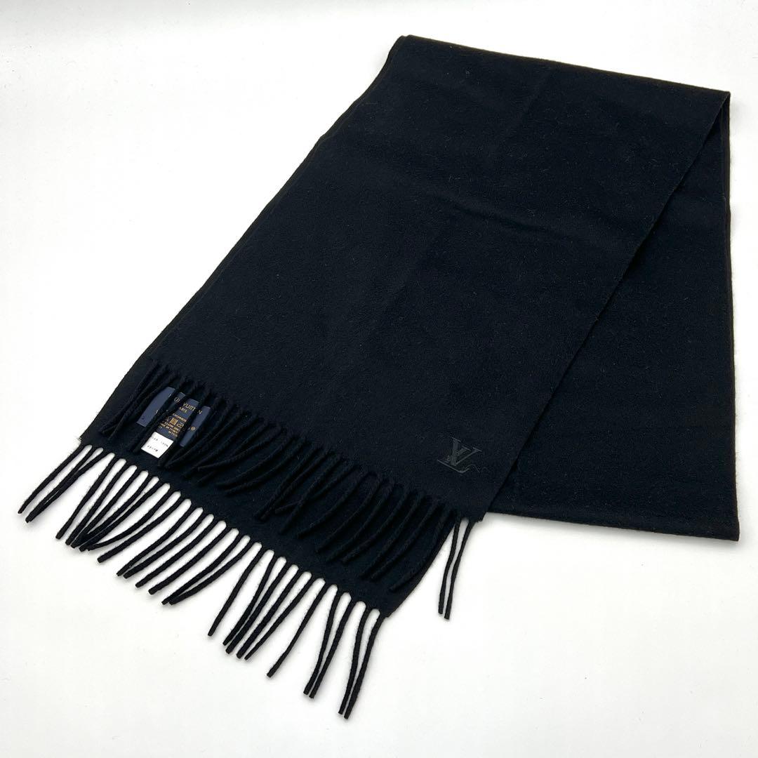 LOUIS VUITTON カシミヤマフラー エシャルプジェラム ブラック