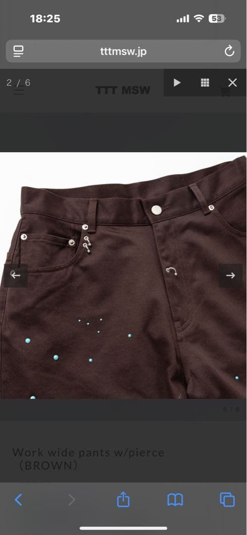 パンツ TTT_MSW Work straight pants w/pierce