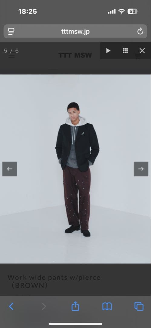 パンツ TTT_MSW Work straight pants w/pierce