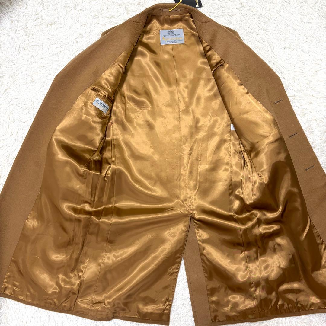 カシミヤ100%✨Aquascutum アクアスキュータム チェスターコートＭ