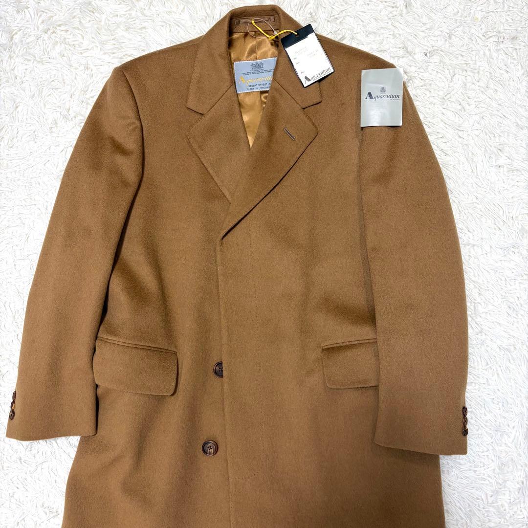 カシミヤ100%✨Aquascutum アクアスキュータム チェスターコートＭ