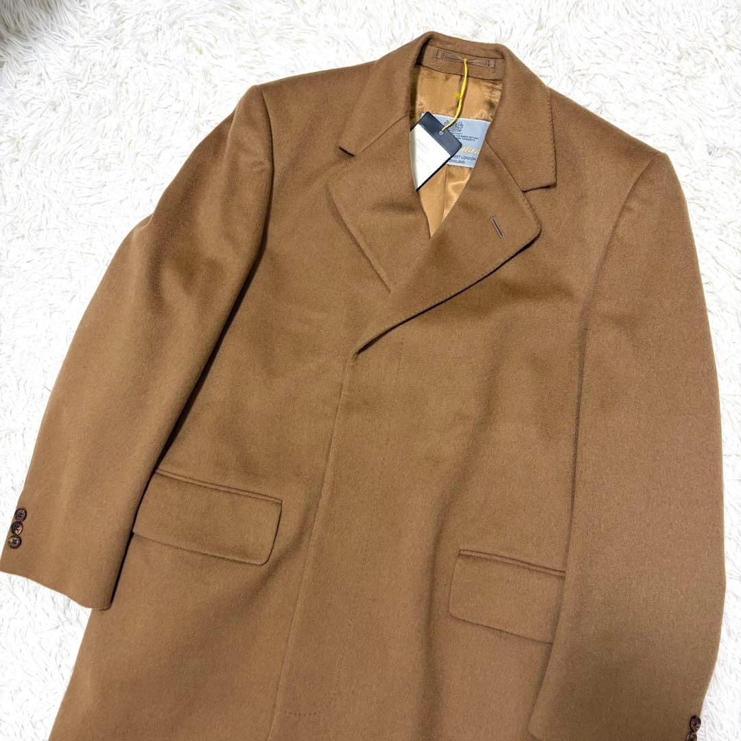 カシミヤ100%✨Aquascutum アクアスキュータム チェスターコートＭ