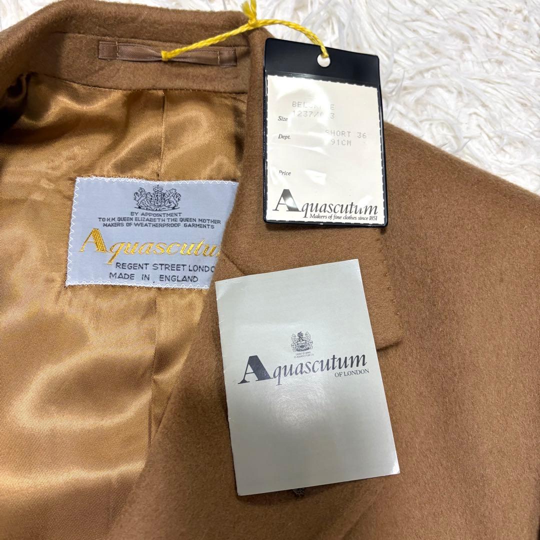 カシミヤ100%✨Aquascutum アクアスキュータム チェスターコートＭ