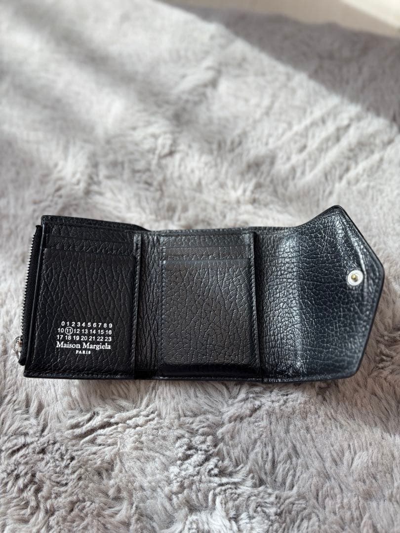 Maison Margiela ブラックレザー ミニ財布