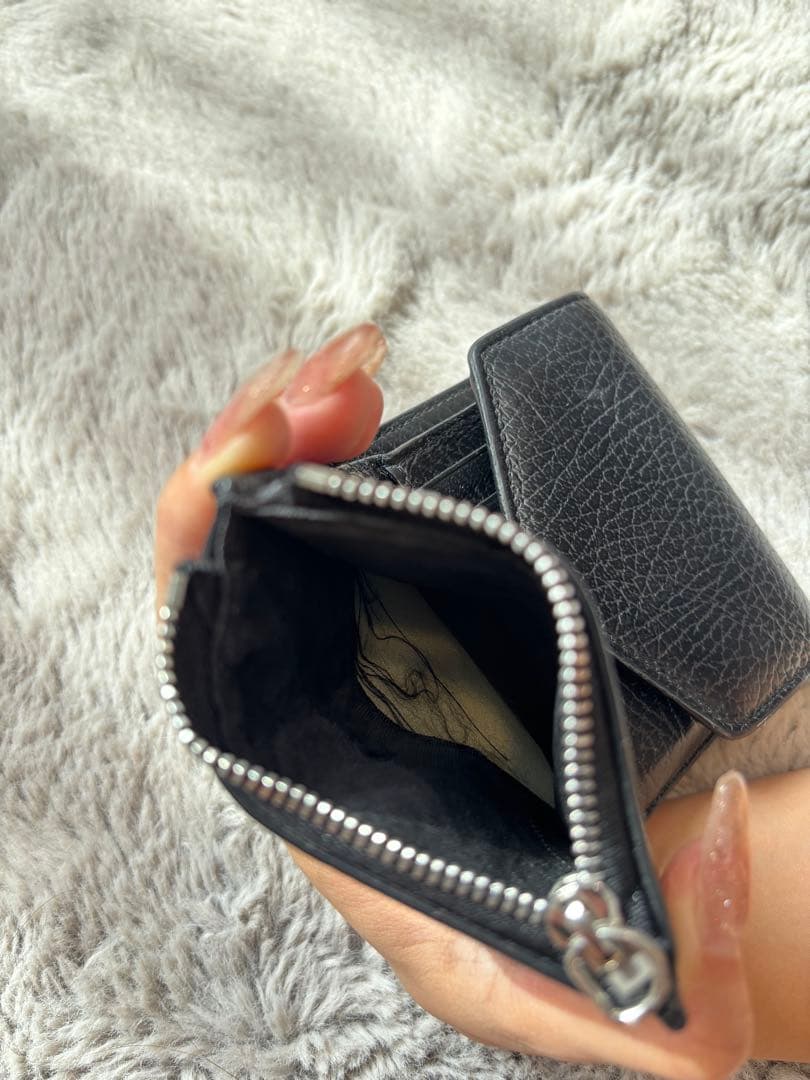 Maison Margiela ブラックレザー ミニ財布