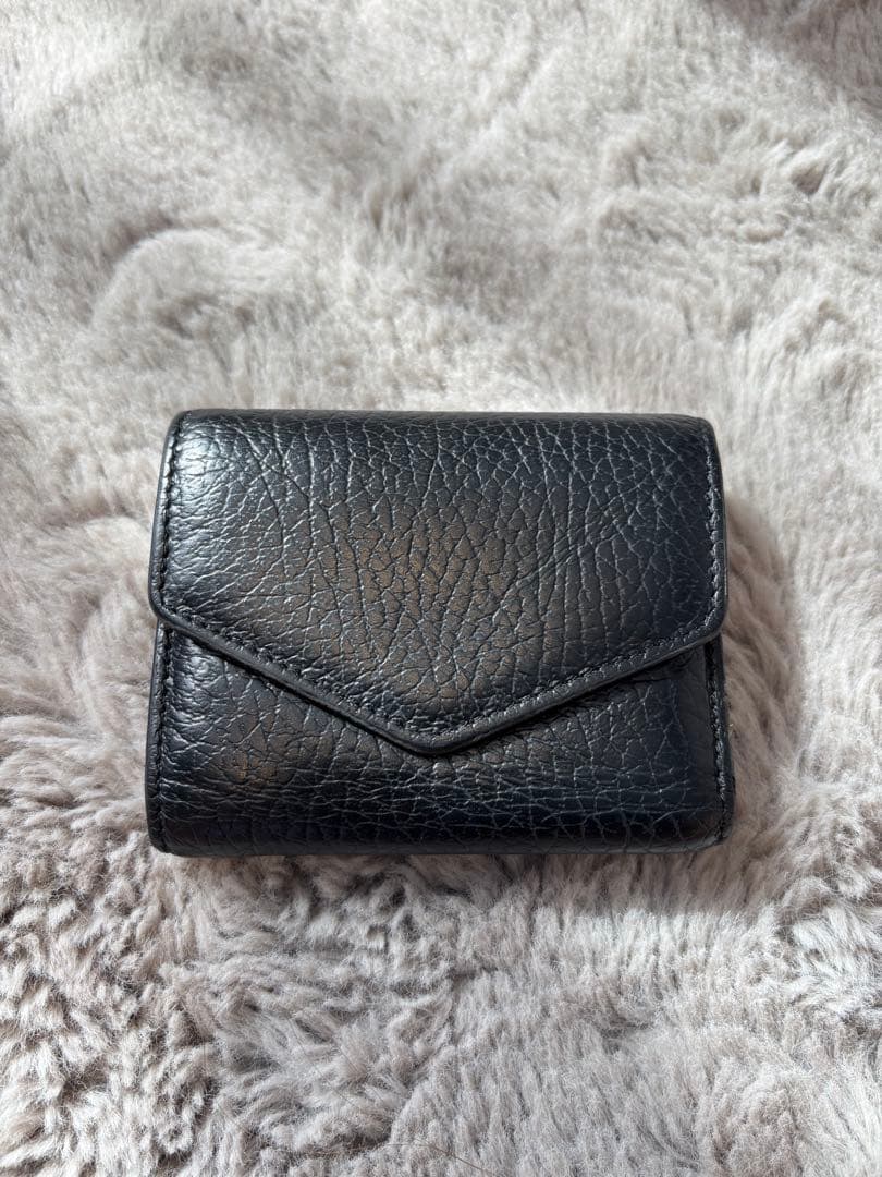Maison Margiela ブラックレザー ミニ財布