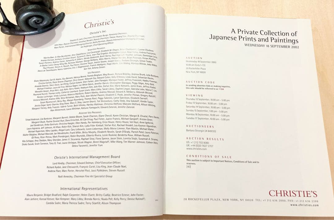 ◇CHRISTIE’Sオークションカタログ 2002年 ニューヨーク◇