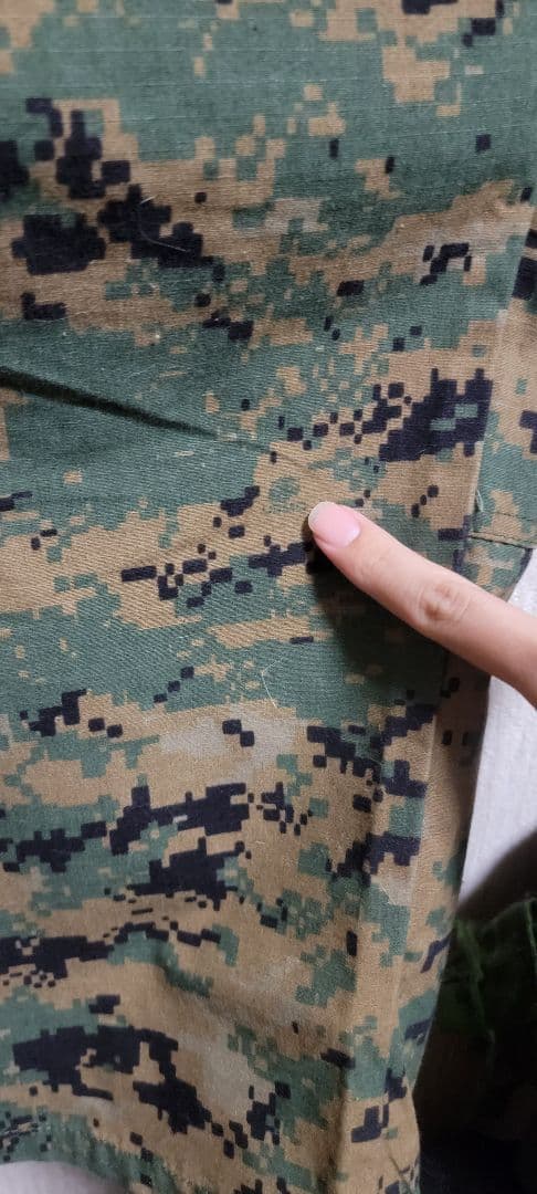USMC FROGコンバットシャツS-R＆レプリカ ウッドランドマーパットパンツ