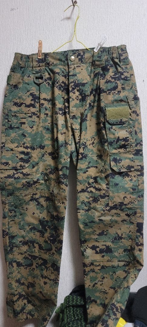 USMC FROGコンバットシャツS-R＆レプリカ ウッドランドマーパットパンツ