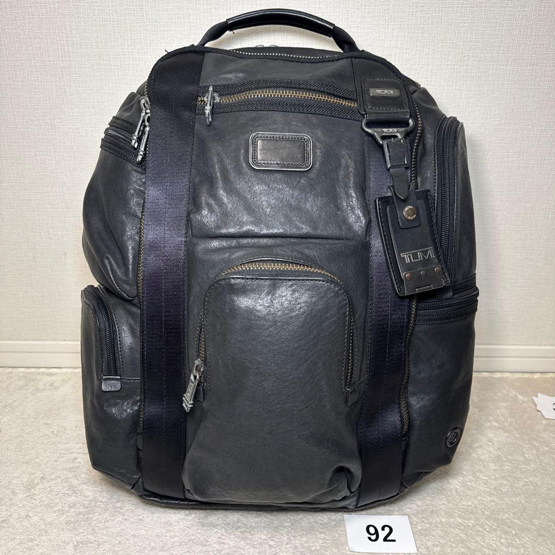 92 美品　トゥミ　TUMI リュック　オールレザー　92382DH2