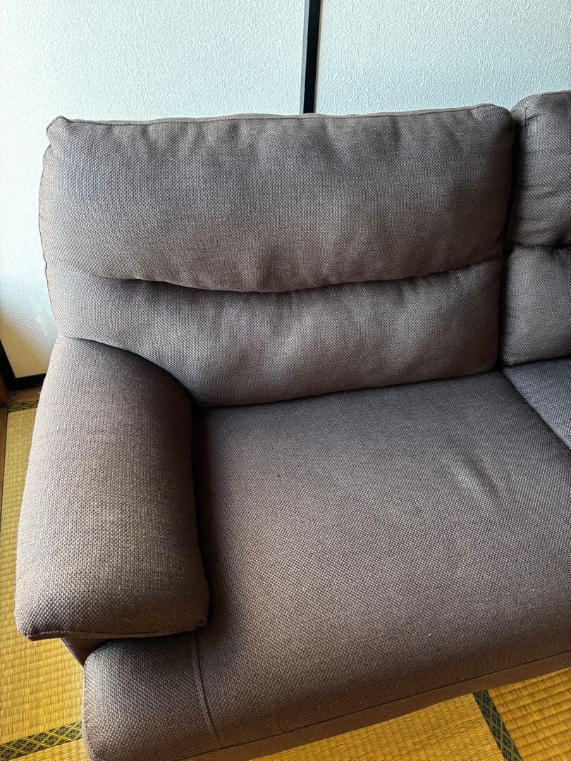 どらニャン様ダークブラウン 3人掛けソファ