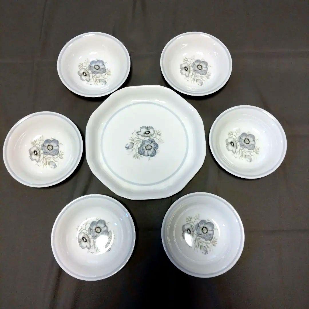  Glen Mist オクタゴナルディシュと小皿６枚セット