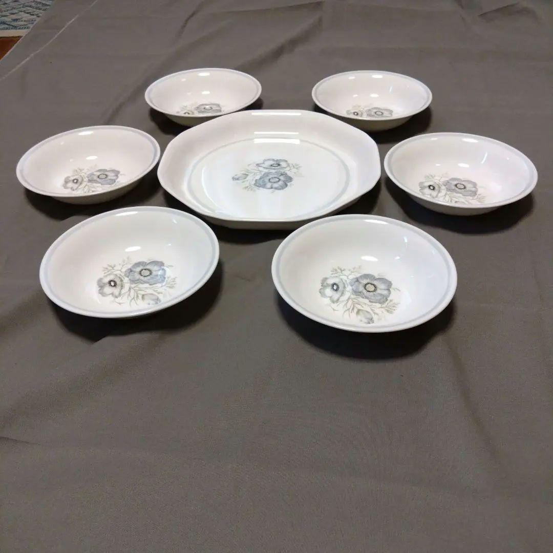  Glen Mist オクタゴナルディシュと小皿６枚セット