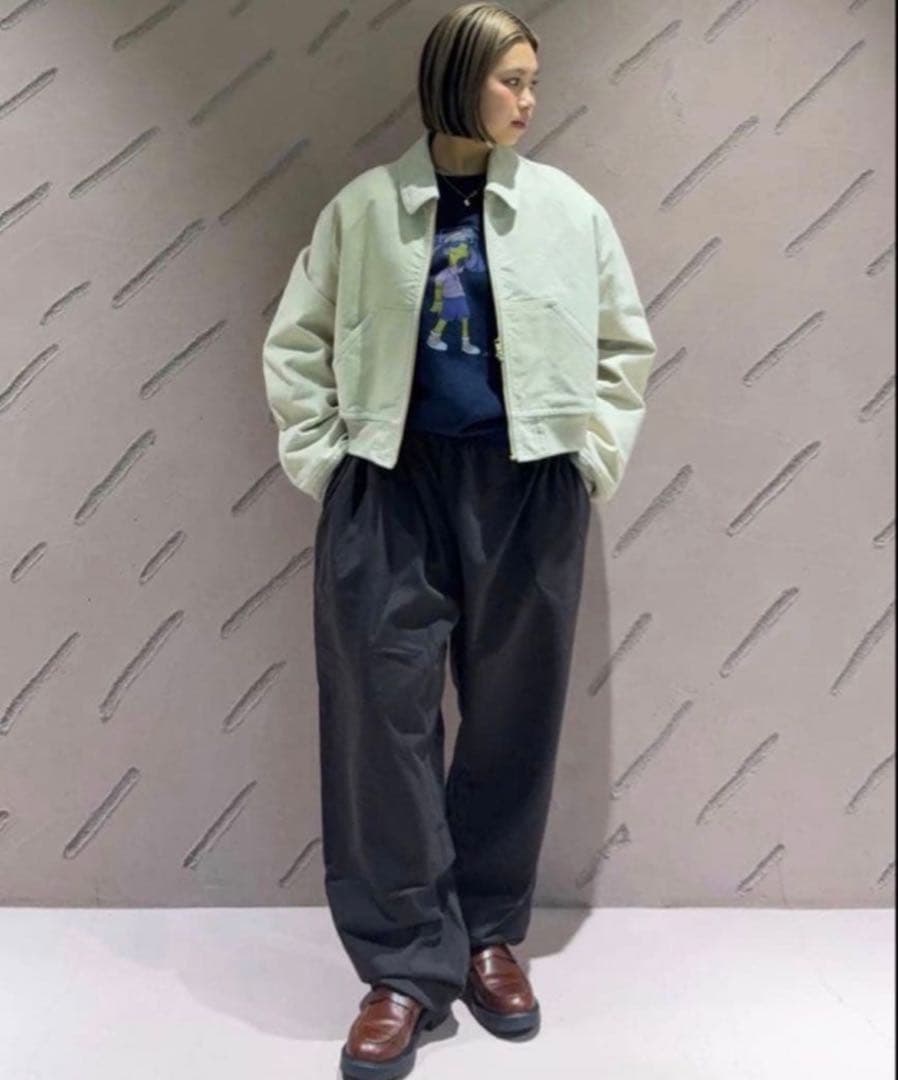 ６(ROKU) コットンピーチ ブルゾン