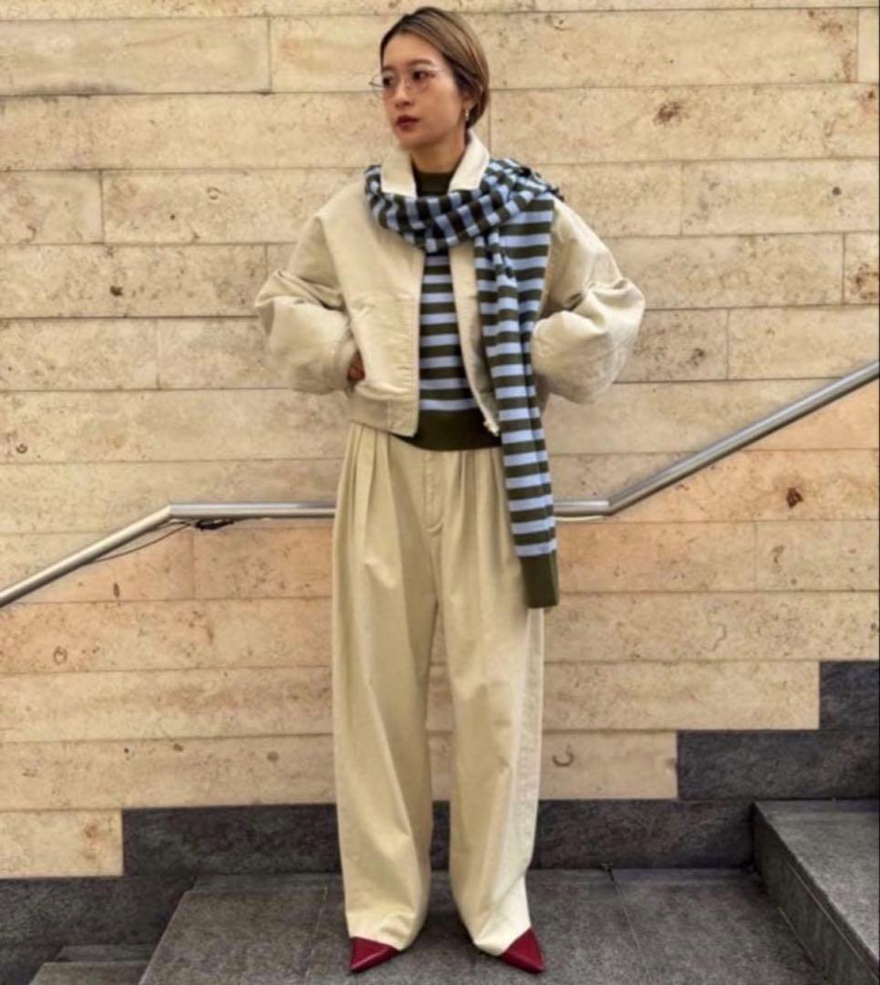 ６(ROKU) コットンピーチ ブルゾン