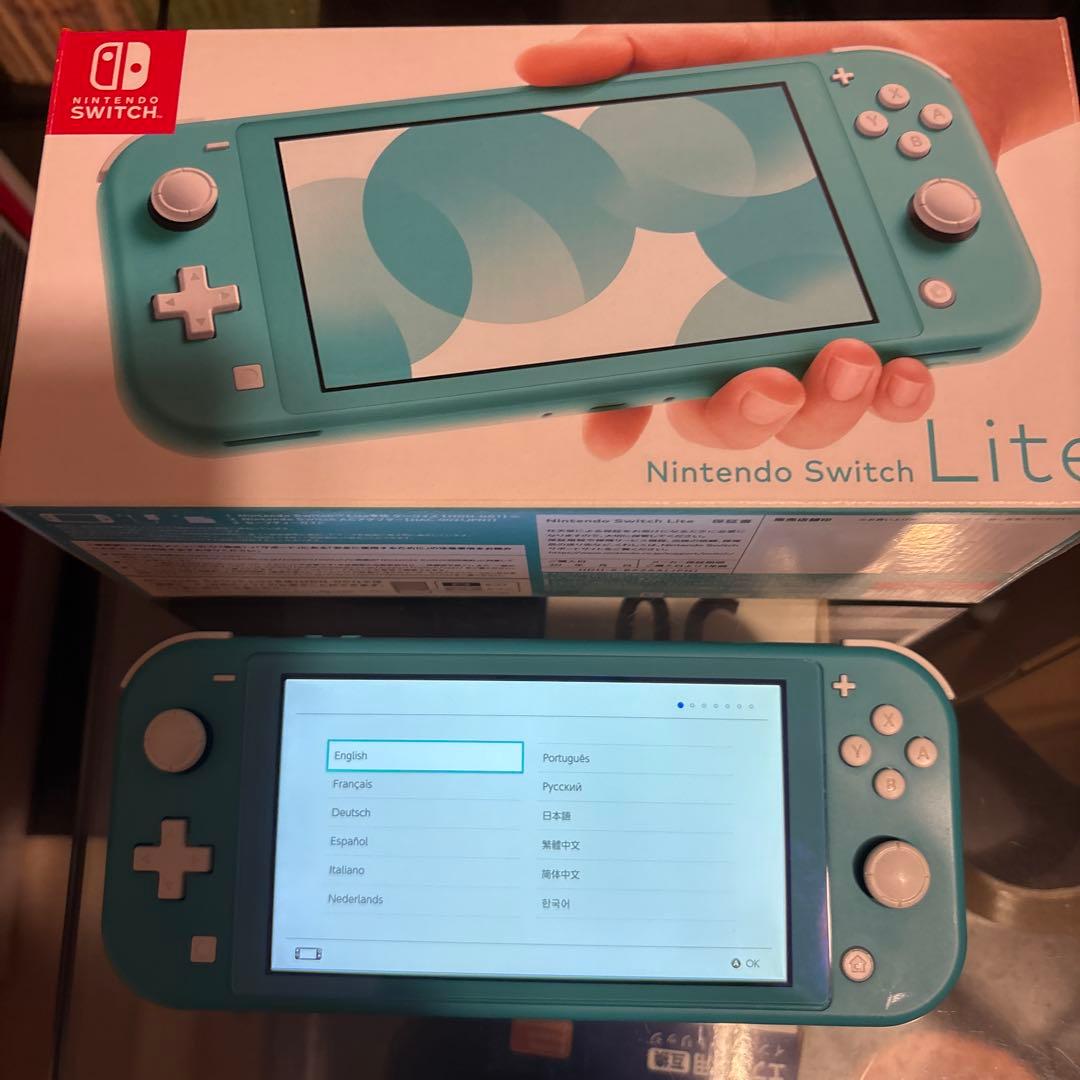 Nintendo Switch Lite ターコイズ　本体 充電器付き