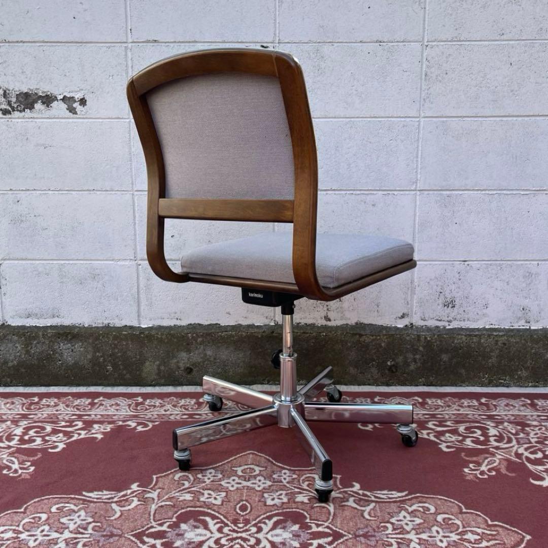 karimoku カリモク家具◾️キャスター付きデスクチェア 椅子 イス 木製家具