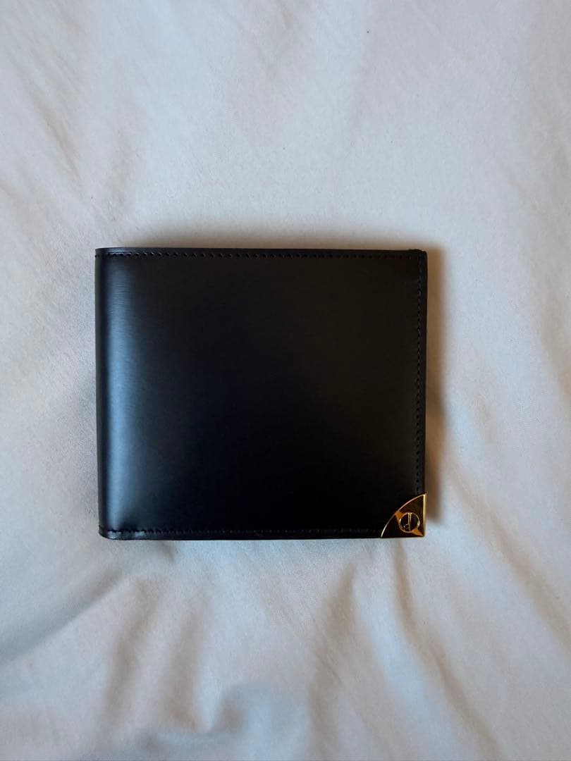 dunhill 極美品 二つ折り財布 ゴールドプレート 小銭入れなし