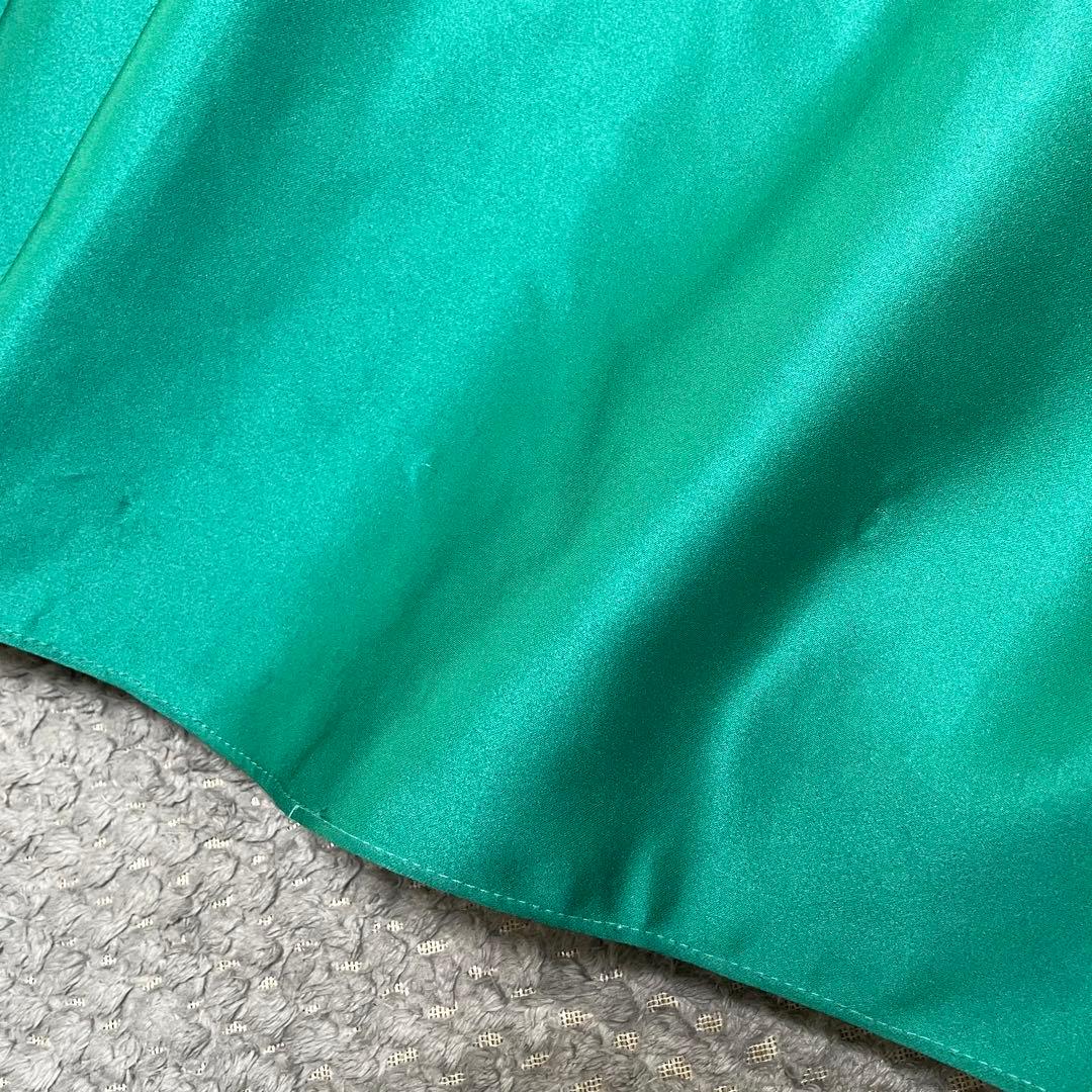 人気完売品✨ファインフェザーズ　ロングドレス　11号　演奏会　お花　グリーン