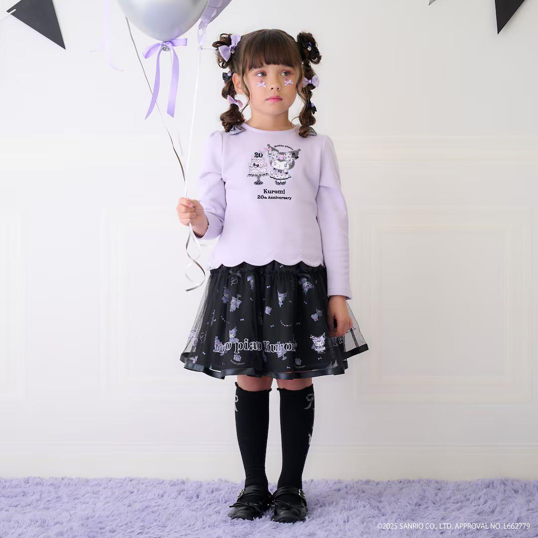 プ*読様 美品　メゾピアノ　クロミ裾スカラップトレーナー+チュールスカートセット