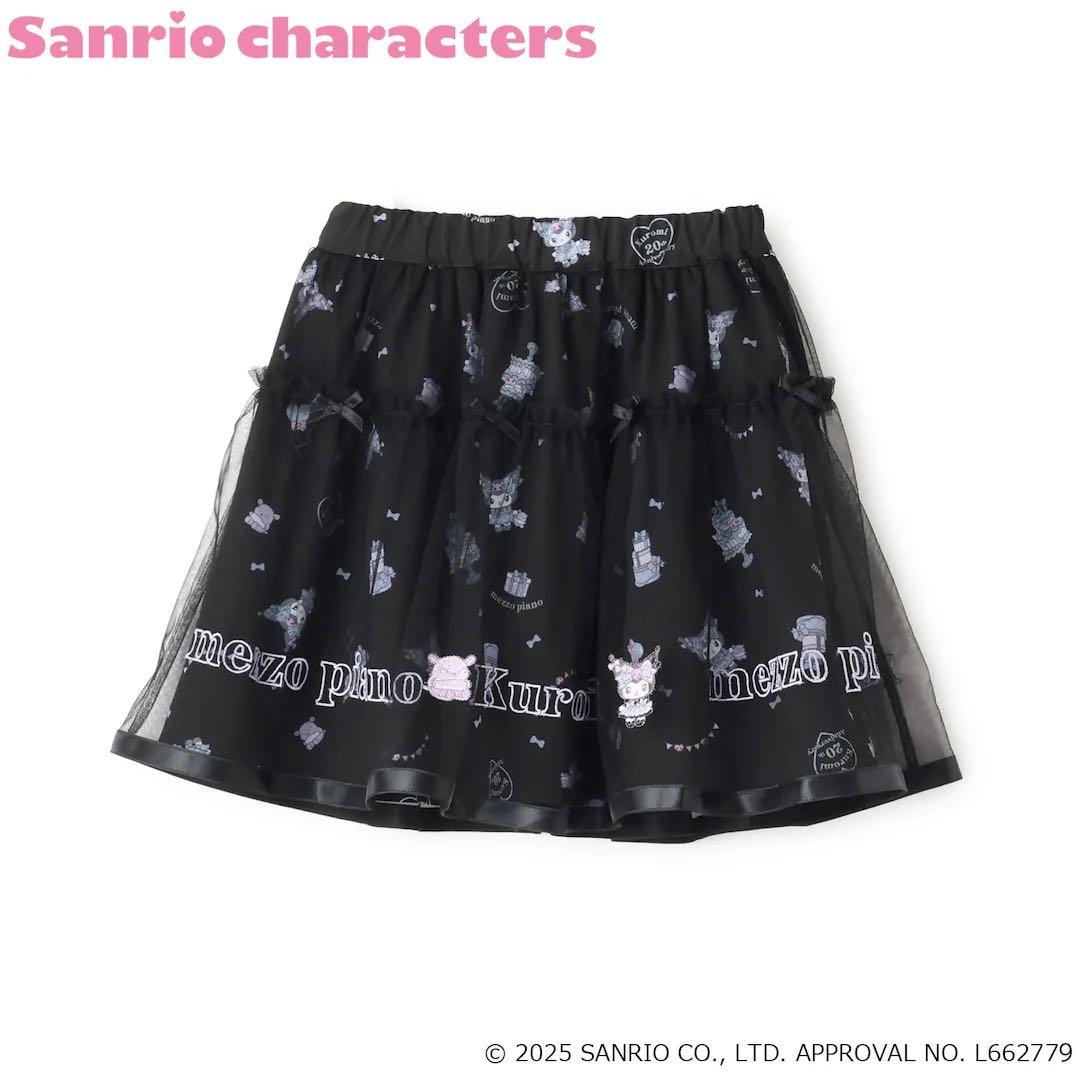 プ*読様 美品　メゾピアノ　クロミ裾スカラップトレーナー+チュールスカートセット