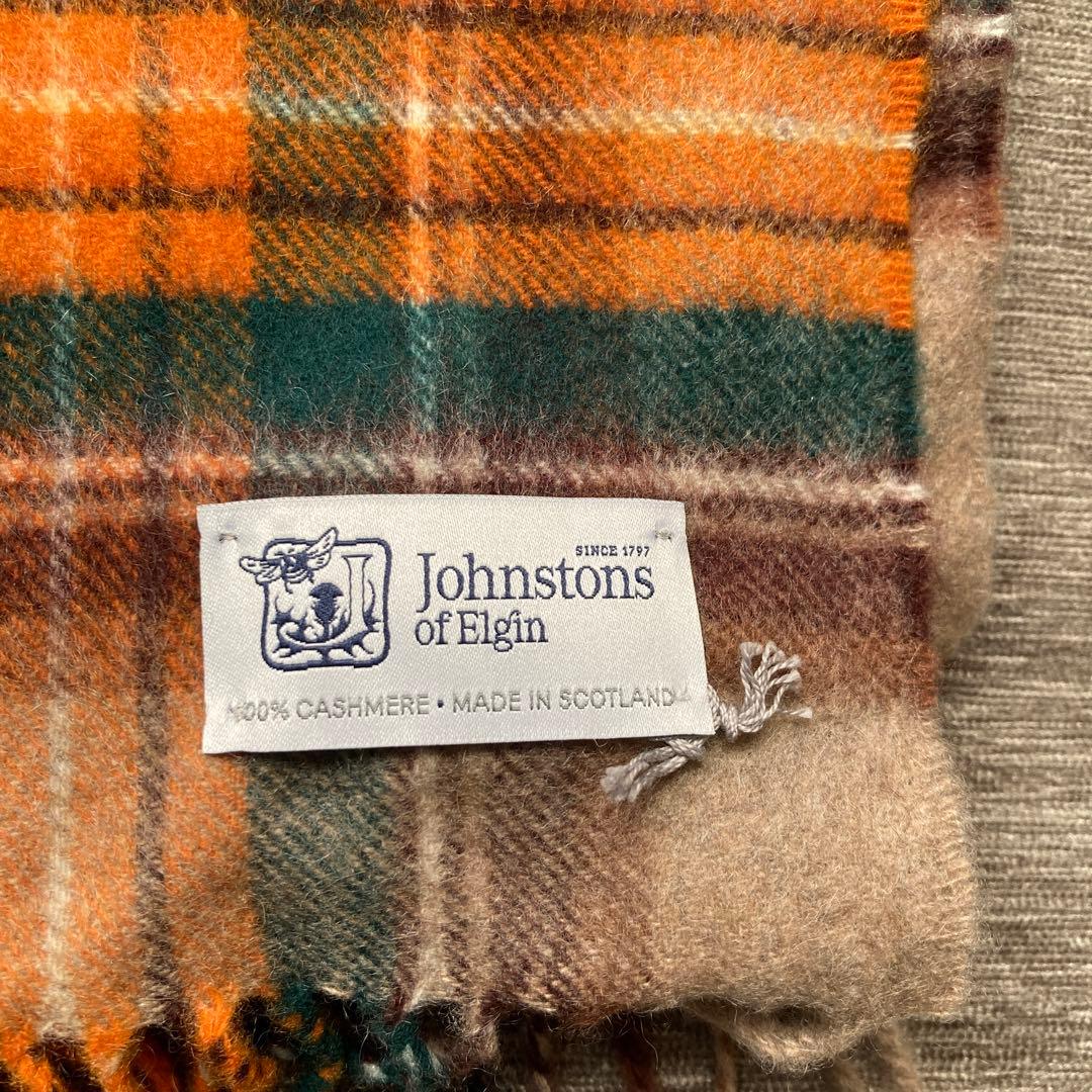 ジョンストンズ JOHNSTONS OF ELGIN カシミヤ中判ストール