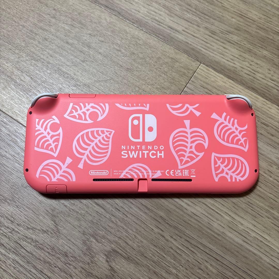 美品 任天堂 スイッチ ライト どうぶつの森 しずえ アロハ柄 ピンク