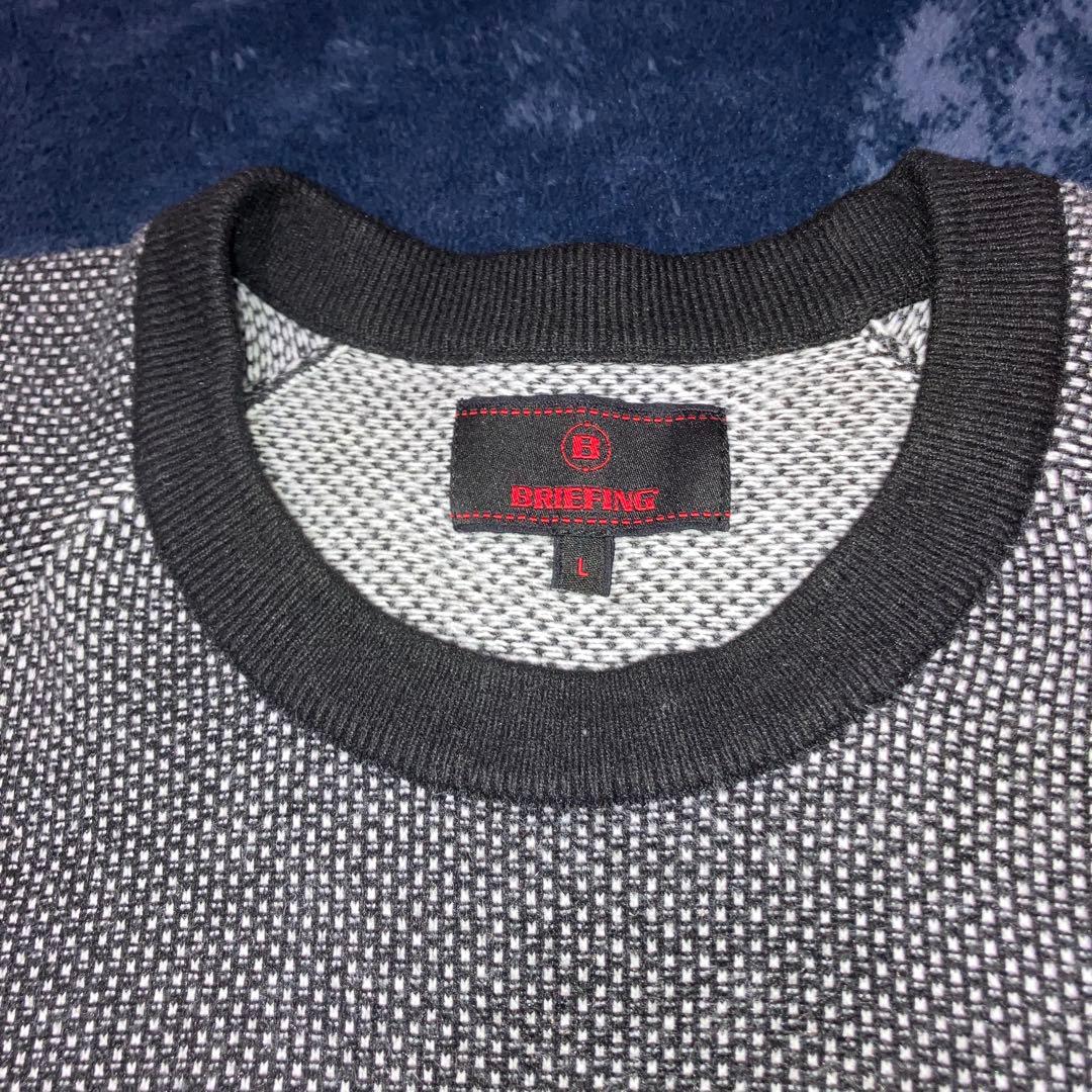 超美品 ブリーフィング バーズアイ ロゴ クルーネック セーター