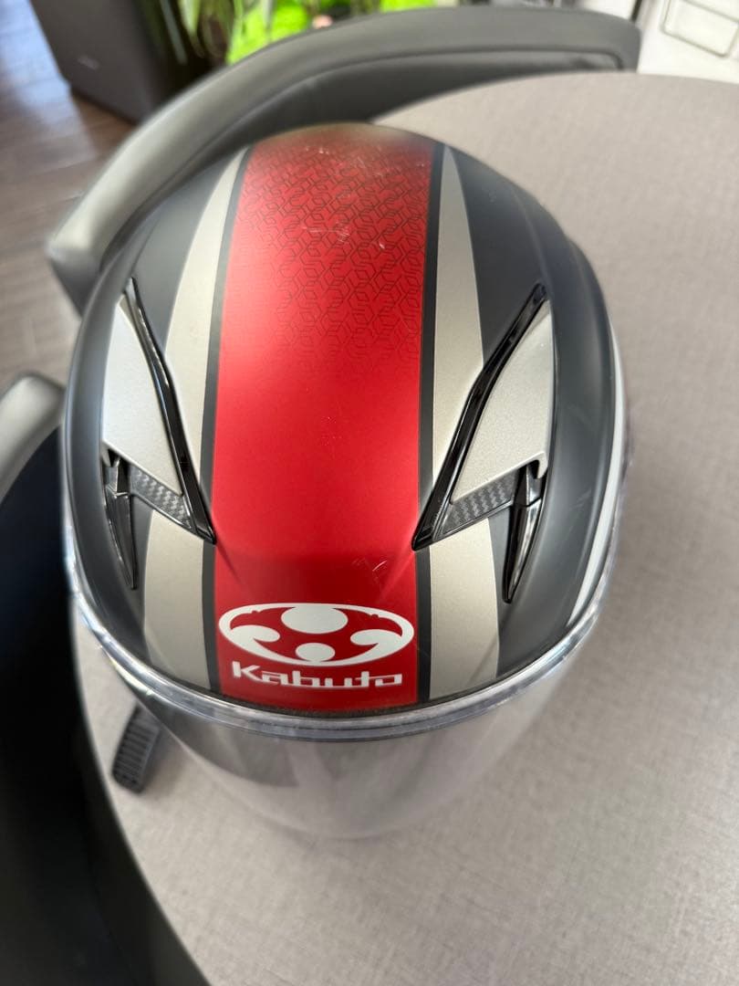 Kabuto ジェットヘルメット レッド/クリア